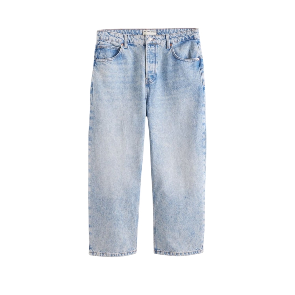 Free People Washed Light Blue Boyfriend Jeans